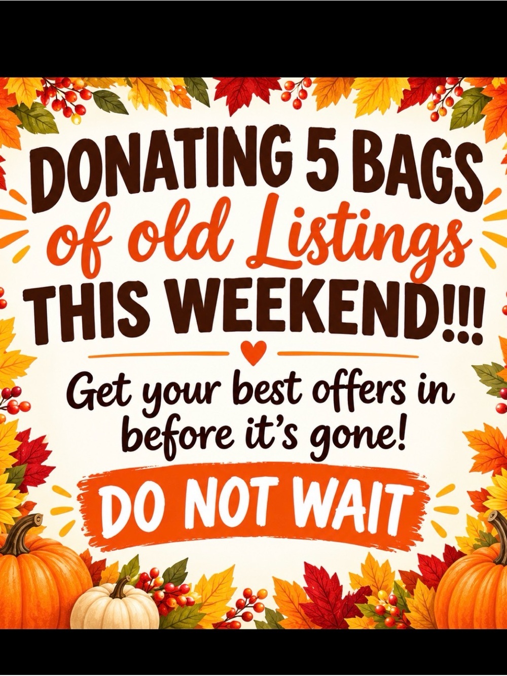 Donating 5 Bags This Weekend!!!